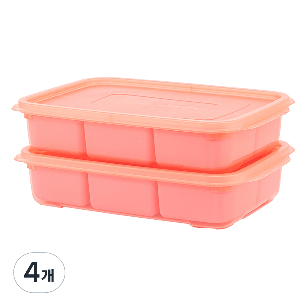 이지앤프리 유아식 6분할 큐브용기 1700ml 핑크 21,900원