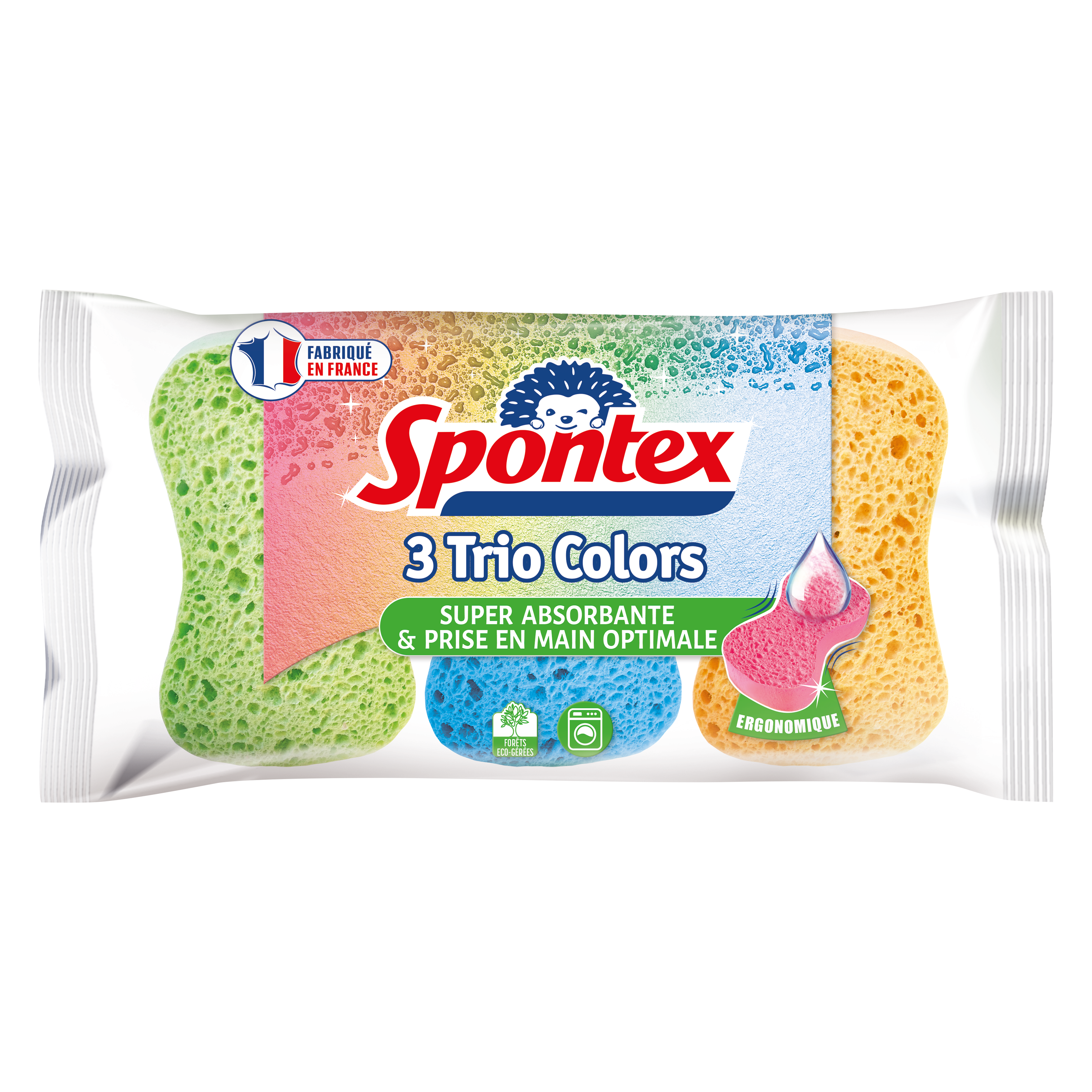 스폰텍스 TRIO COLORS 스크럽 스펀지 3종 세트, 1세트 6,600원