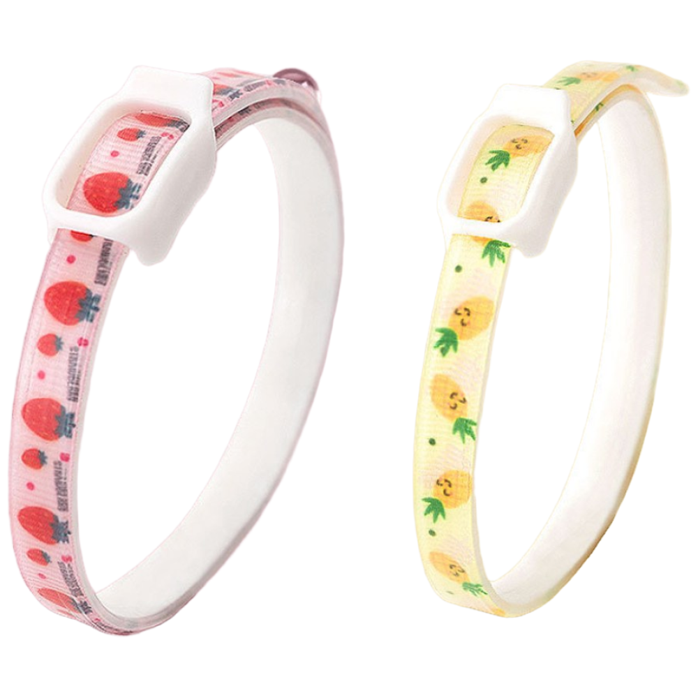 숑숑펫 반려동물 프룻 프린팅 진드기 퇴치제 목걸이 2P, 핑크+옐로우, 1개 15,900원