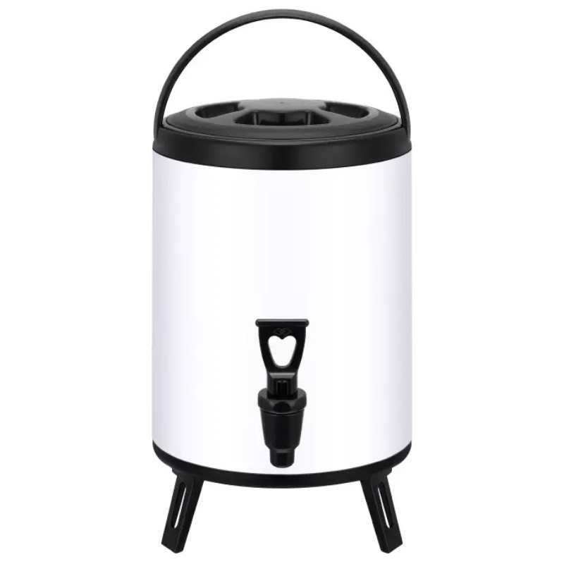 WIRQO 대용량 업소용 스텐 보온보냉물통 보냉통 보온통 온수통 국 물통6L-14L, 1개, 12L, 흰색 67,980원