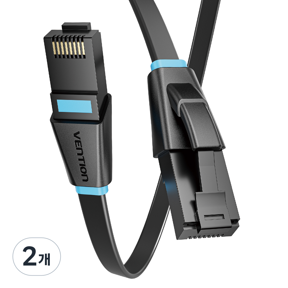 벤션 무산소 칼국수형 CAT6 기가비트 랜선 랜케이블, 혼합색상, 2개, 10m 21,800원