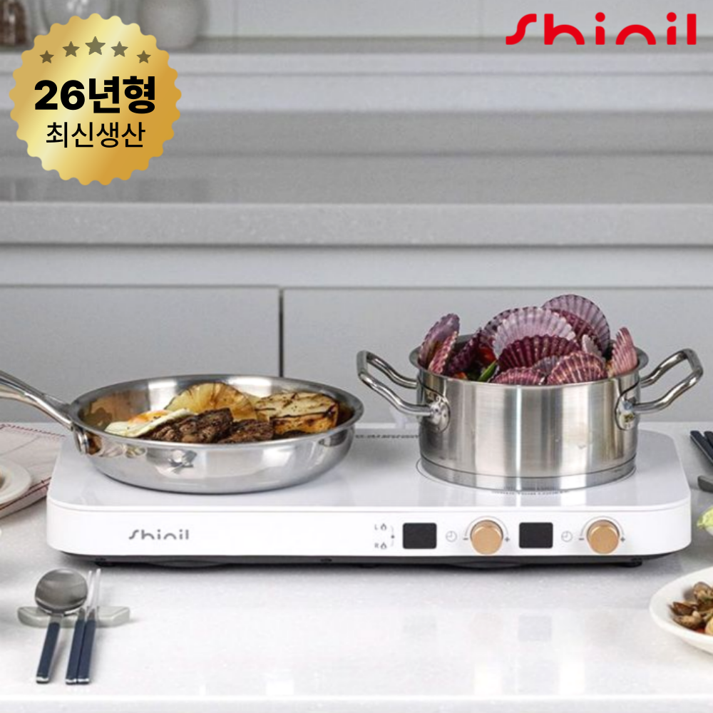 신일 프리미엄 2구 인덕션 ,전기레인지, 일반형, SHL-DB339WH 134,000원