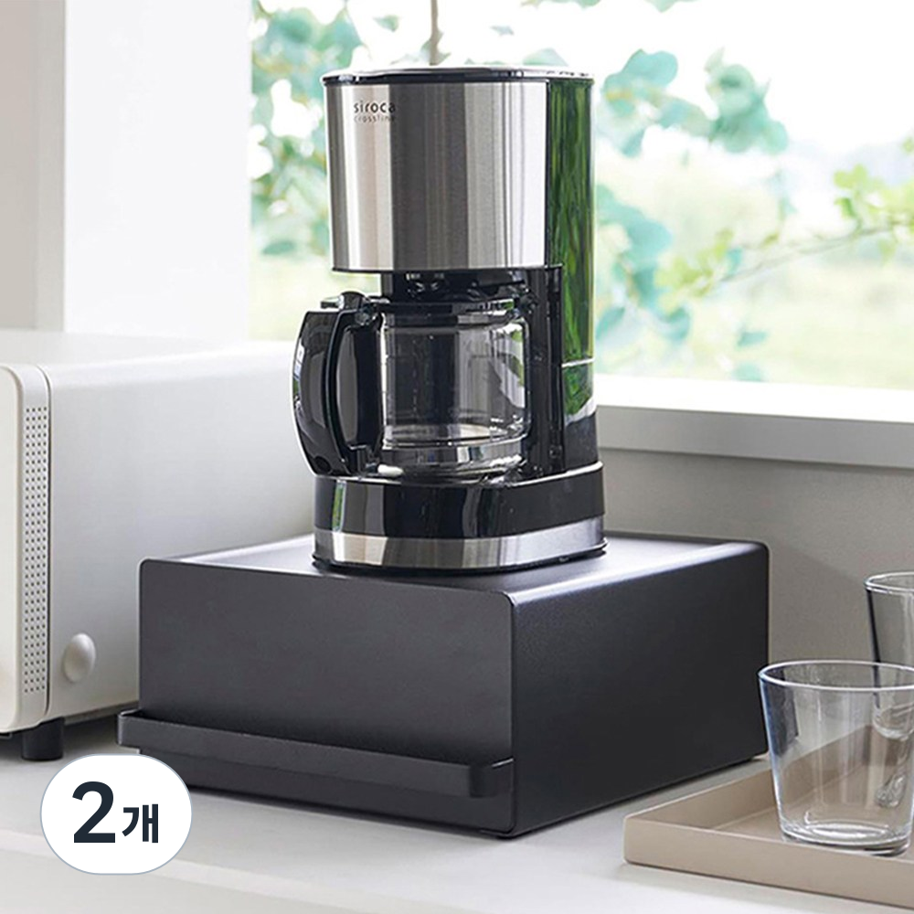 HK.sell 플리어 서랍형 철제 다용도 틈새 슬라이드 수납함, 2개, 블랙 41,880원