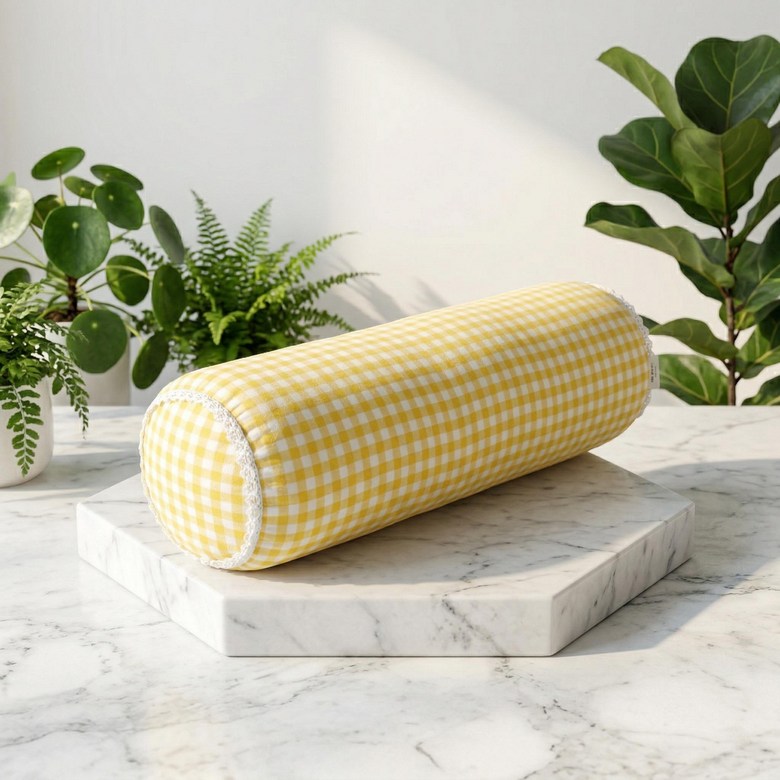깅엄 체크 워싱 광목천 롱쿠션 안고자는 다리 베개 긴쿠션 바디필로우 커버 24,770원