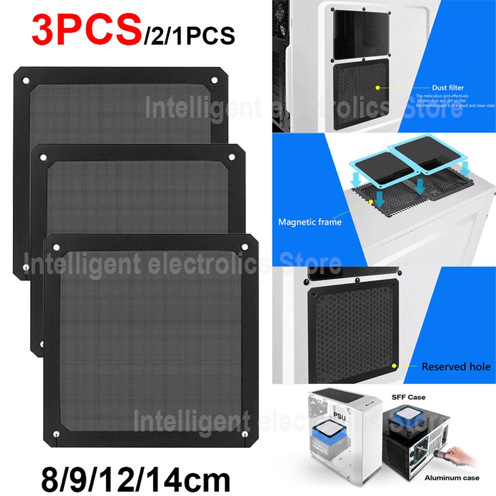 자석 개 컴퓨터 140mm 1-3 먼지 가드 80mm 구멍 90mm 커버 120mm PC 섀시 필터, 팬 포함 메쉬 냉각 네트 방진 6,900원