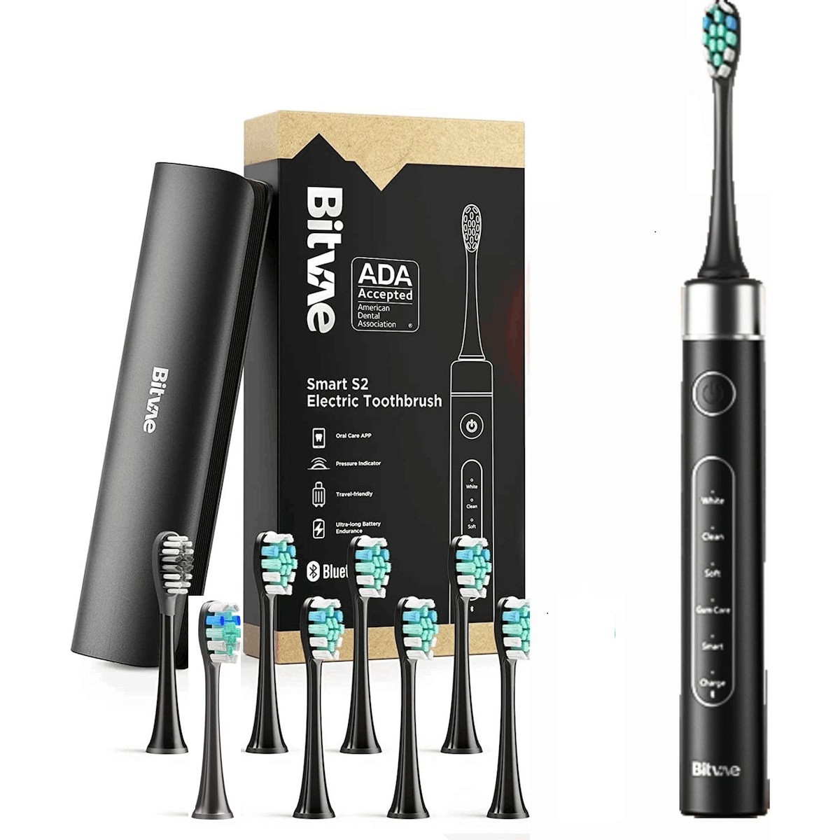 비트베이 S2 음파전동칫솔 코칭앱 스마트가압센서 칫솔모8개 1회충전 100일사용 전용거치대 사은품 46,000원