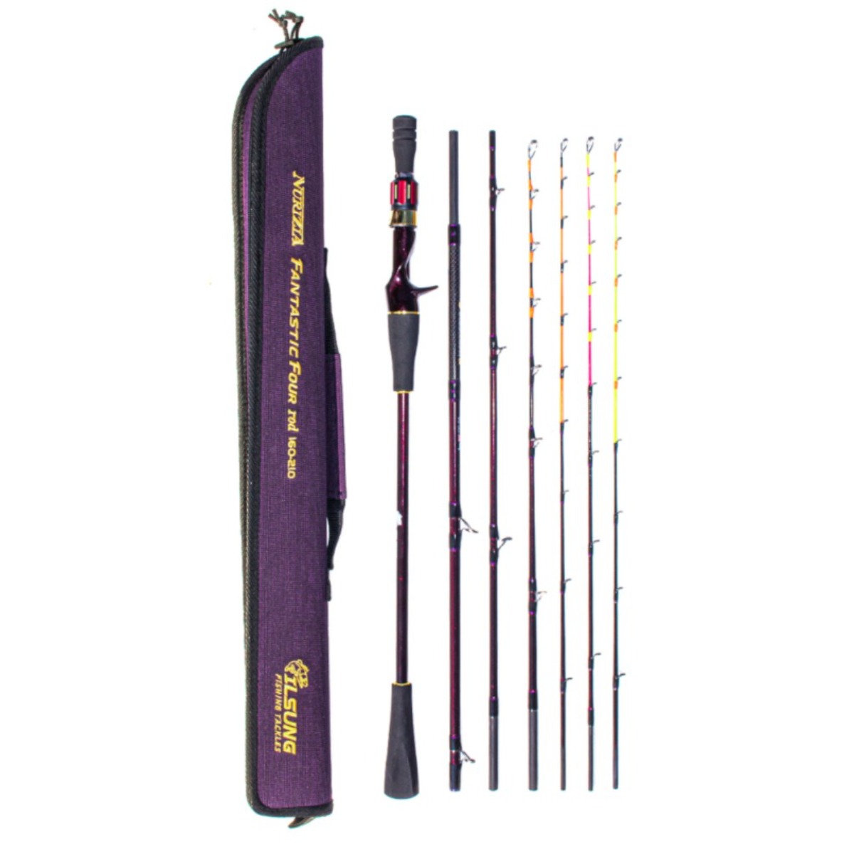 4개의 초릿대와 3가지 길이로 모든 선상낚시가 가능한 판타스틱4 / 미니 휴대용 여행용 낚시대 / 쭈꾸미 한치 광어 농어 우럭 문어, 혼합 150,000원