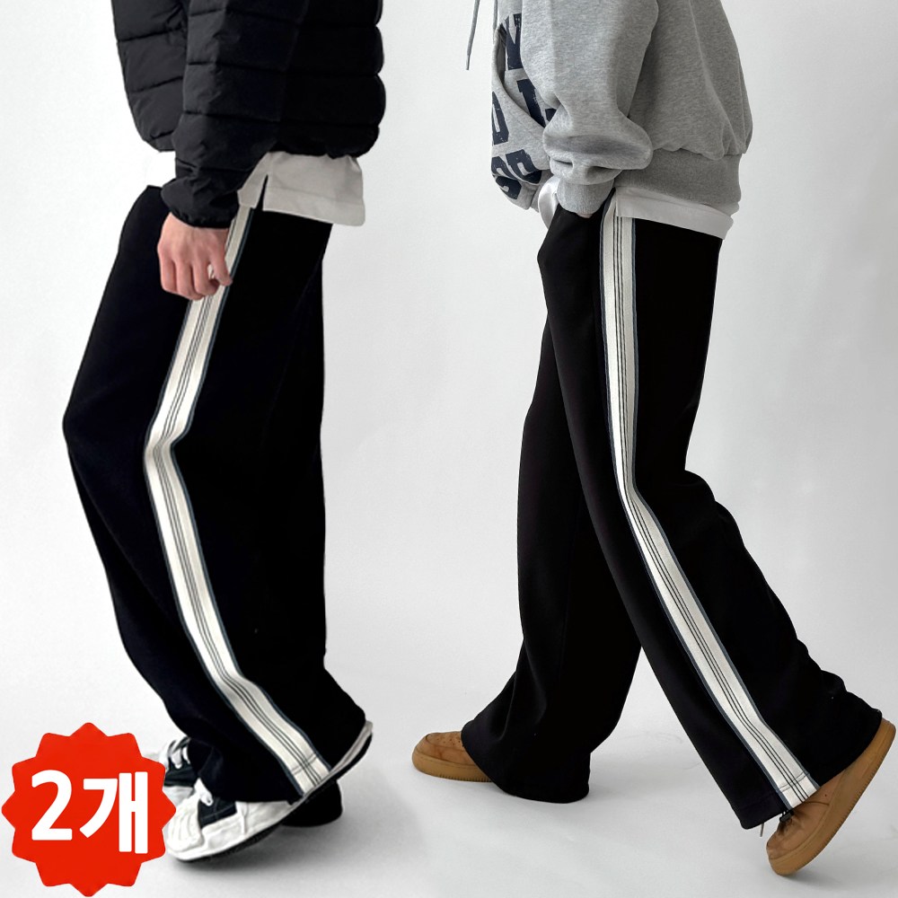 빠델 트랙 스트링 와이드팬츠 조거팬츠 남녀공용 트레이닝 스웻 일자 츄리닝스판바지 39,900원