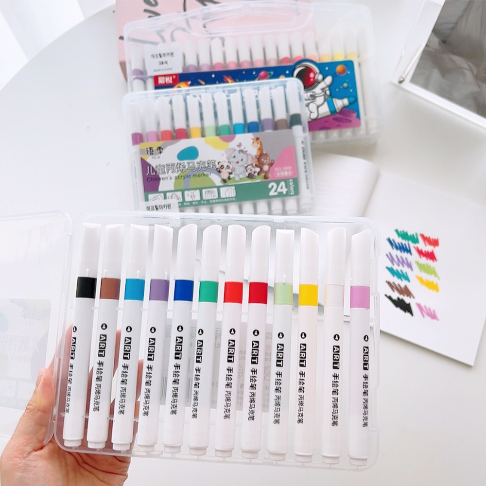 아크릴 마카펜 세트 수성 페인트 패브릭 마카 의류용 유리 드로잉 글라스펜 유리펜 4,900원