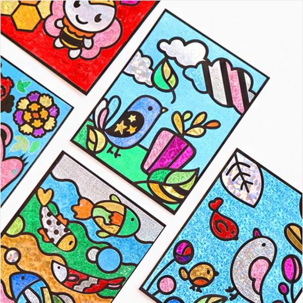 민화샵 포일 아트 세트 만들기 꾸미기 팝아트 동물 캐릭터 크리스마스 890원