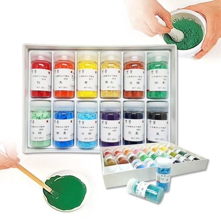 봉황 분채 12색 세트 (20cc) 한국화 동양화 고체물감, 1g, 1ml 97,210원