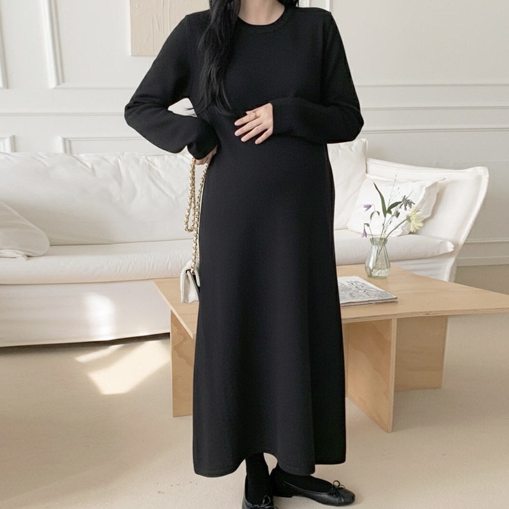 [당일출고] 수엠W 임부 니트 롱원피스 겨울 임산부 데일리룩 외출룩 원피스 B065 퓨어니트ops 34,900원