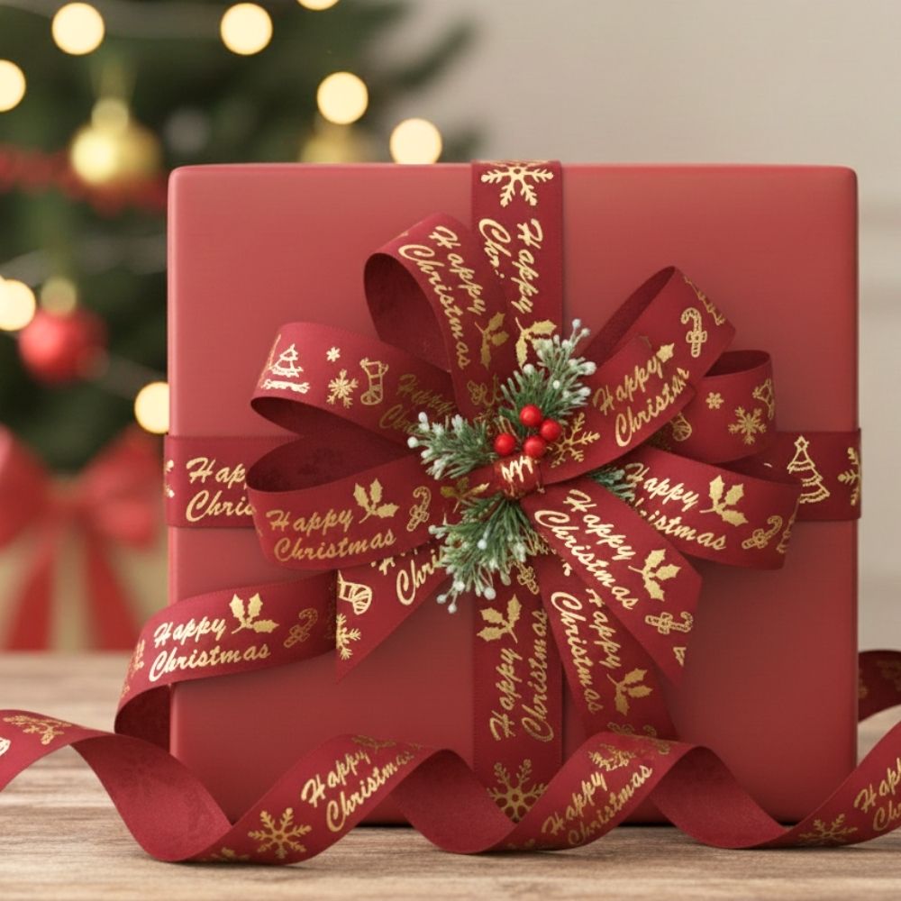 상일상회 크리스마스 리본 끈 선물 포장 금박 23m, 1개 8,990원