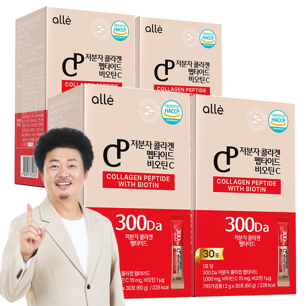 저분자 콜라겐 펩타이드 식약청인증 HACCP 비오틴 피쉬 어린 분말 알레 영양제, 60g, 4박스 38,440원