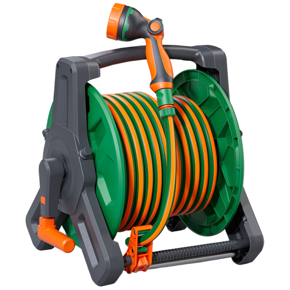 [에이팩스케미칼] 고급형 릴호스 35M, 25M 10종 분사기, 연결구 포함, 20M 70,950원