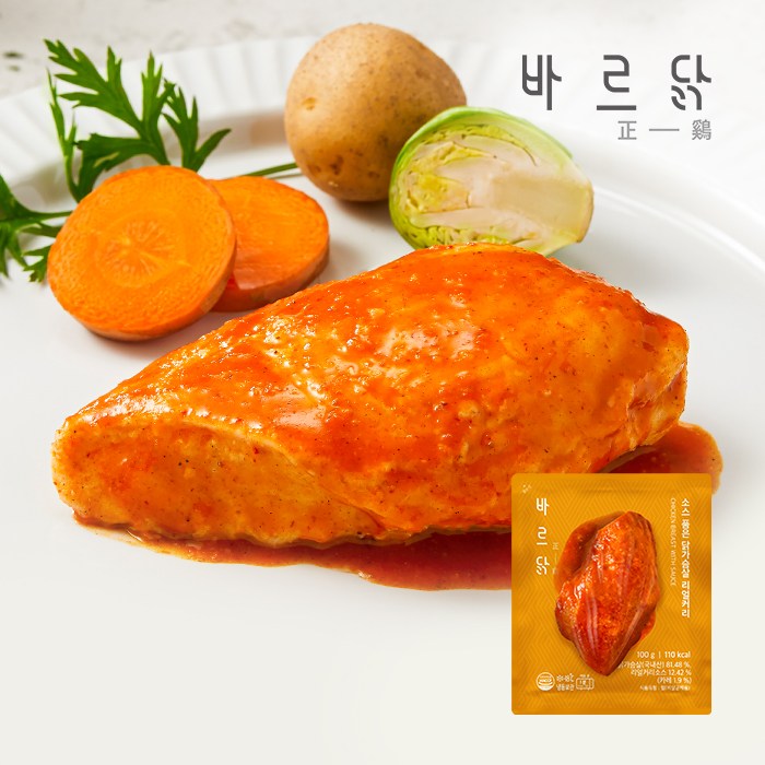 바르닭 소스품은 닭가슴살 리얼커리, 14개, 100g 39,700원