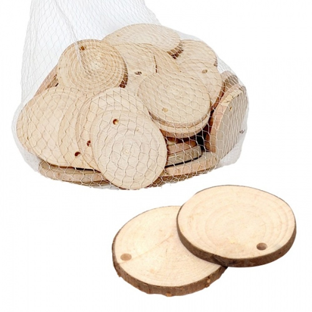 뚝딱 천연나무 조각 원형 구멍 대 500g 약60개 만들기 교구 재료 7,000원