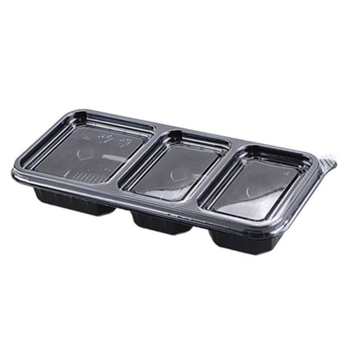 PT 반찬 3칸 일회용 용기 DS-401 검정 세트, 1개, 600개 69,900원