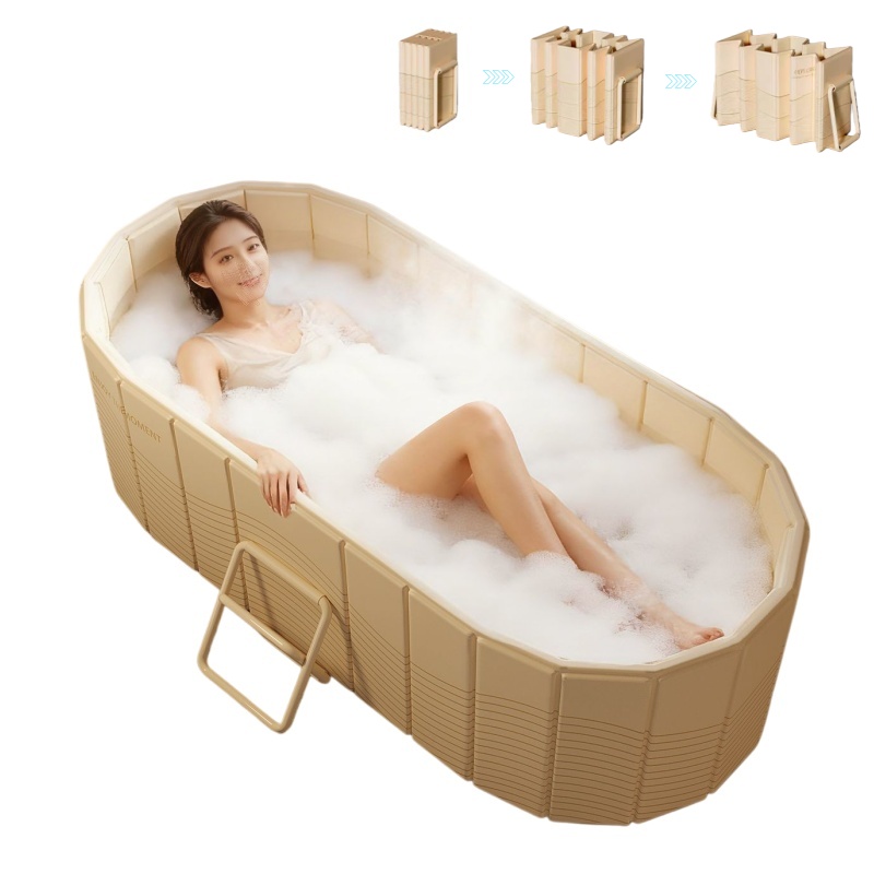 접이식 욕조 무설치 간이 가정용 욕조통 반신욕 BY-E-08, 1개, 베이지 61,600원
