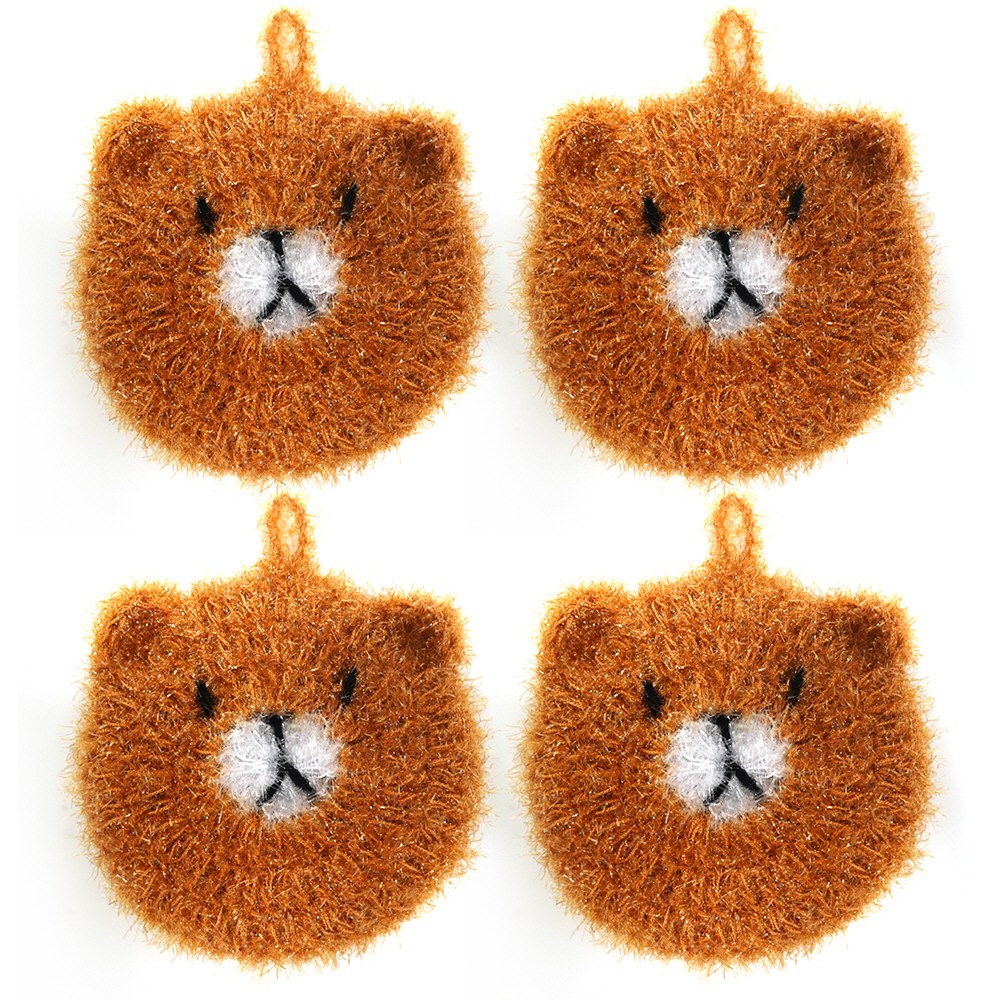 바로싹 거품가득 곰돌이 수세미 브라운, 1세트, 8개 11,800원