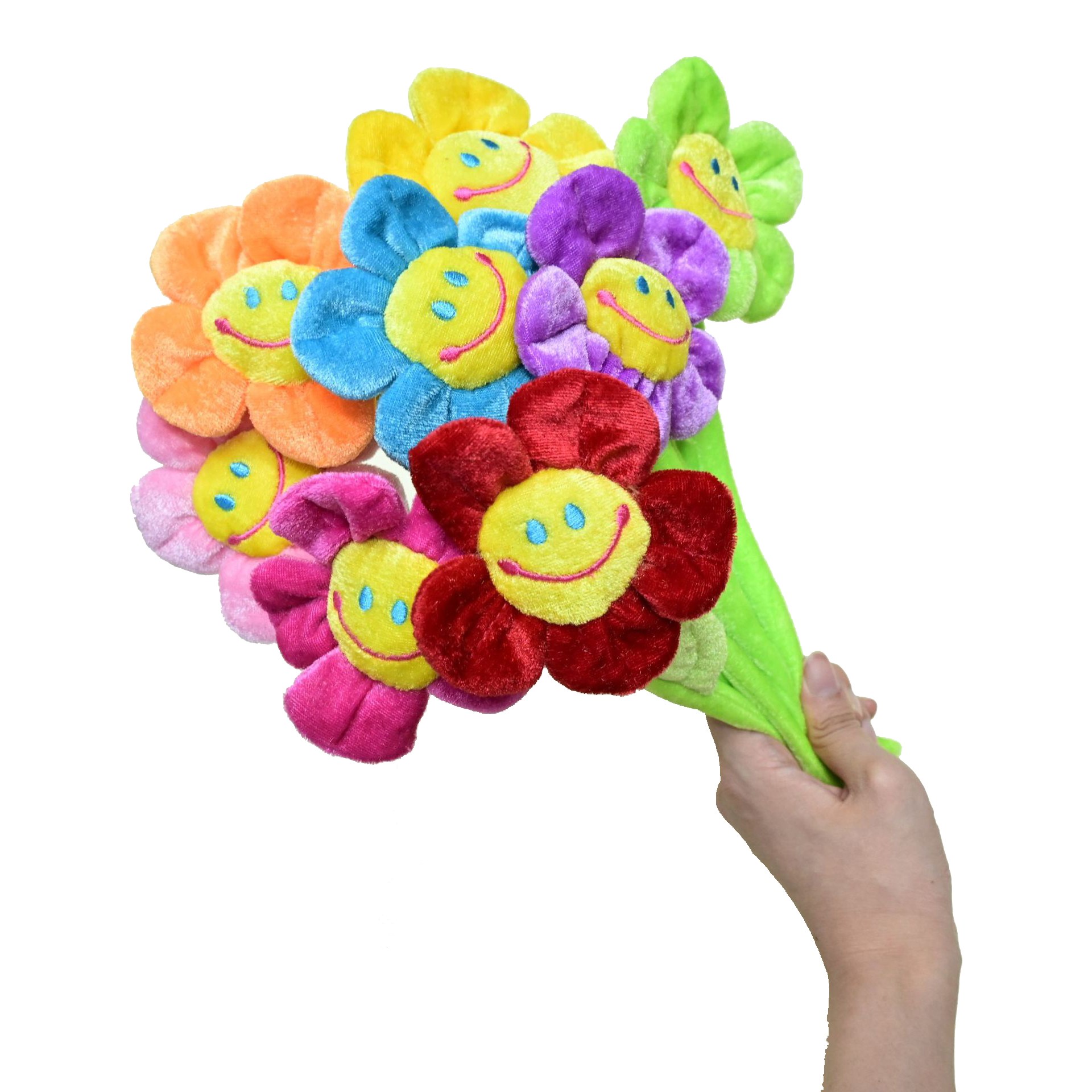 봉봉러브 스마일 꽃 해바라기 꽃 플라워 철사 미니 인형 졸업식 꽃다발 오토바이 자전거 장식, 8개, 빨강(포장 없음) 4,480원