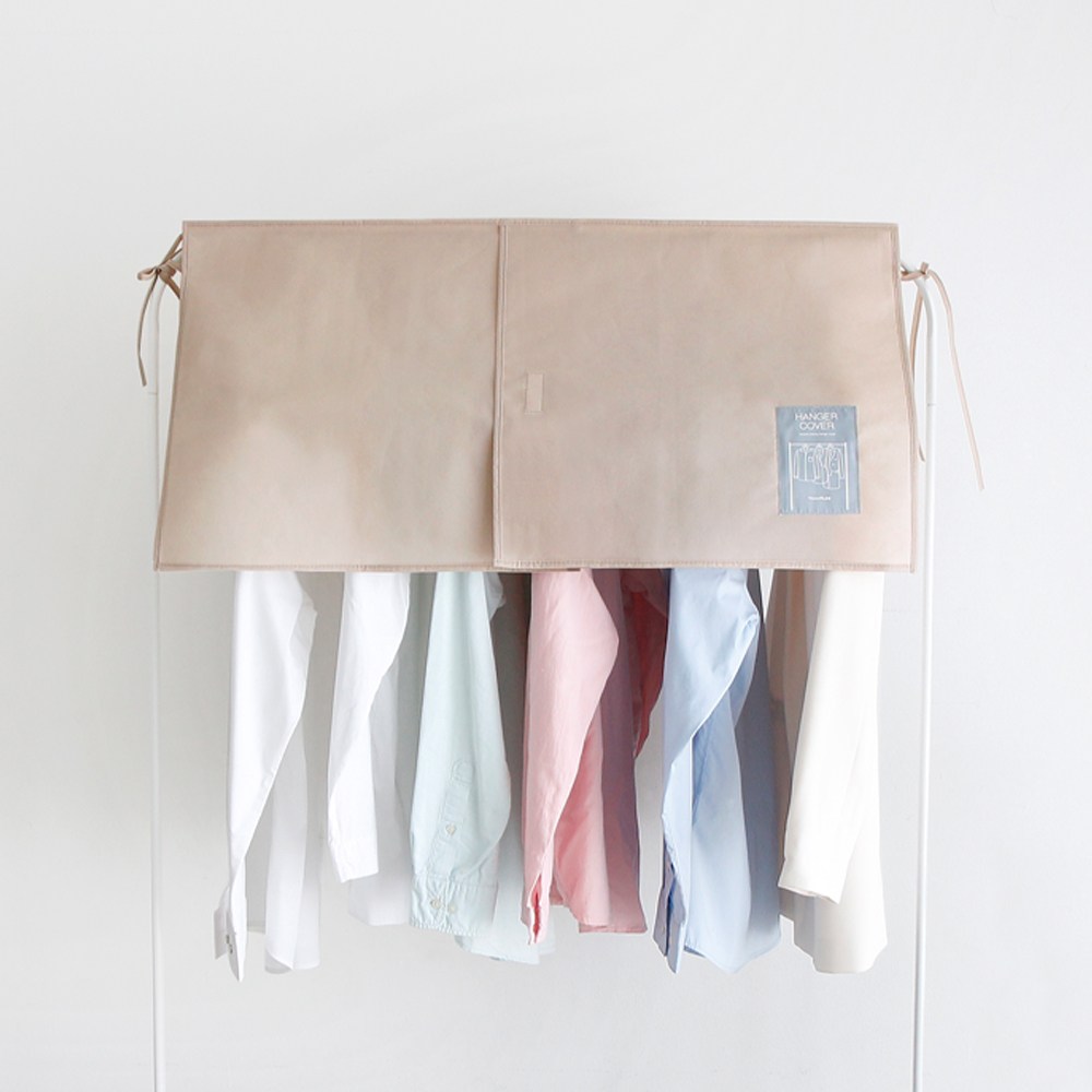 하우스플랜온 1+1 유니크 하프행거커버-베이지 어깨 덮개 먼지차단, 2개입, 1개 15,400원