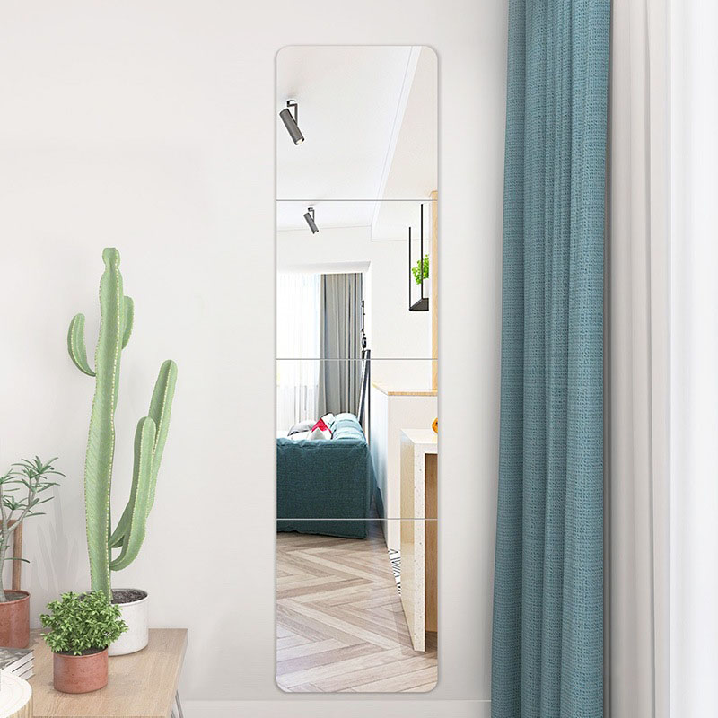 (2mm 두께) 라운드 코너 붙이는 아크릴 거울 , 안전 전신 거울 15,000원