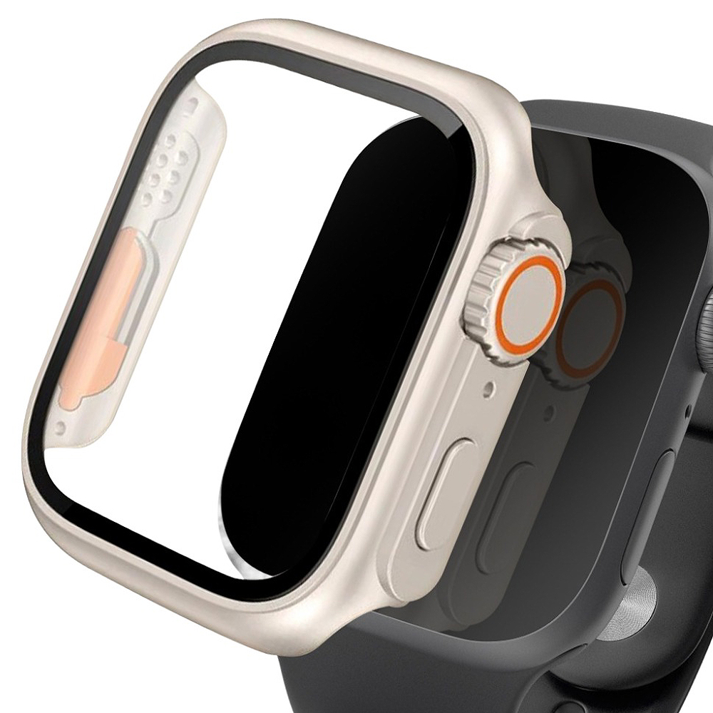 아이몰 애플워치 호환 울트라st 9H 강화유리 풀커버 프레임 케이스, 스타라이트, 1개 6,820원