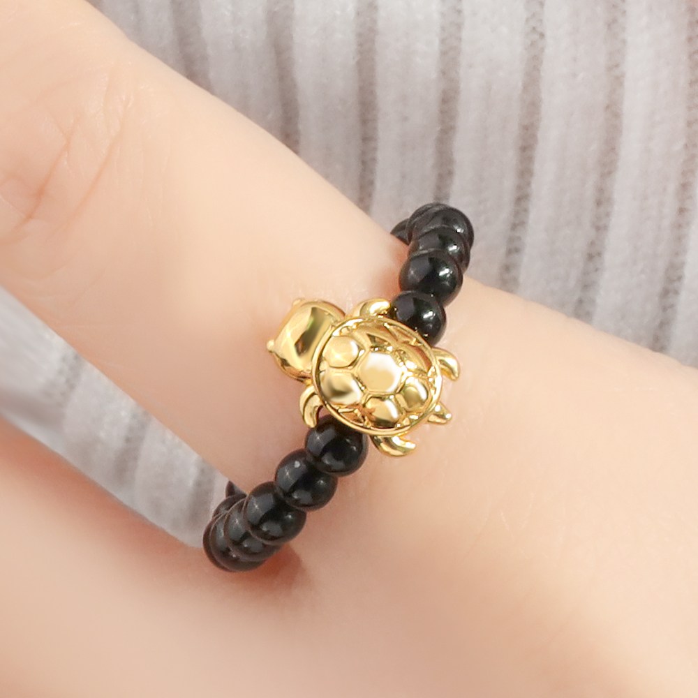 주리에떼 24K 순금 999 거북이 재물운 장수 럭키 오닉스 에버 반지 284,920원