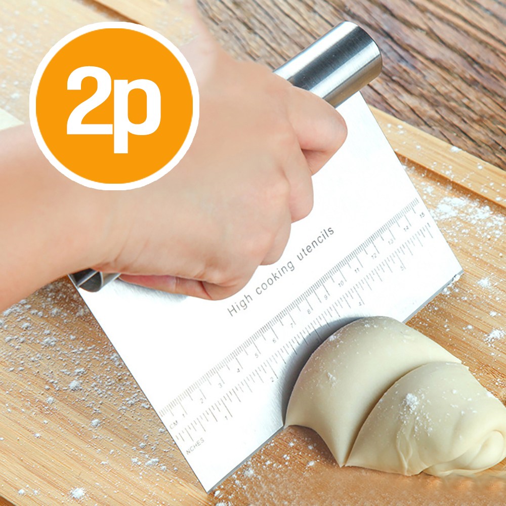 키치스 사각 스텐 눈금 스크래퍼 홈베이킹 제빵 반죽 분할칼 도우 자르기 9,800원