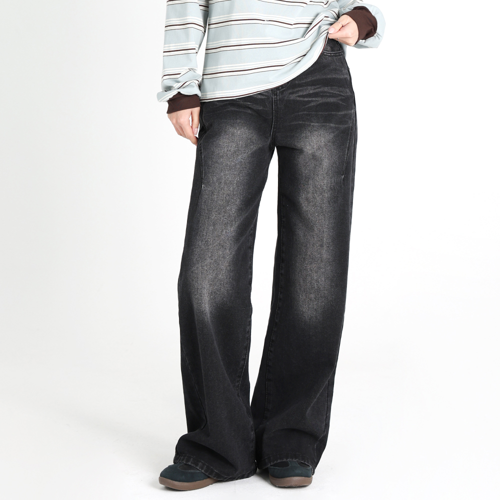 닷이프 여성용 스트릿 다크 와이드 데님 팬츠 P26SS1-A2595 25,900원