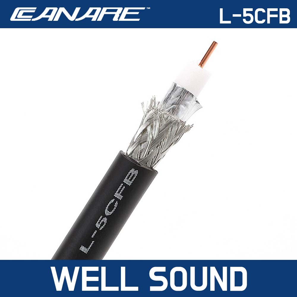 카나레 L-5CFB 동축케이블 100m 까나레 75옴 PVC 재질 편조실드 연장 선, 1개 268,000원