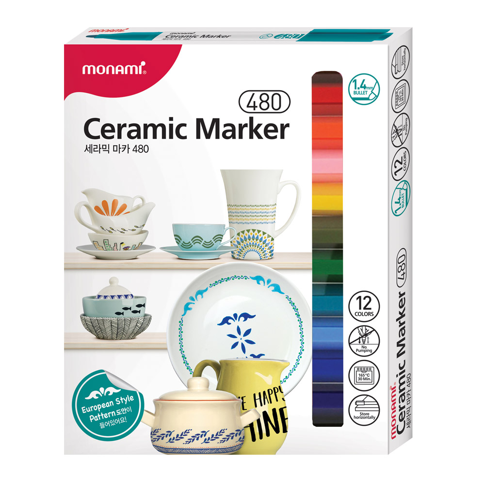 모나미 세라믹 마카 12색 1.4mm 도자기 페인팅 그림펜 도자기펜 꾸미기용마카 컬러링 32,400원