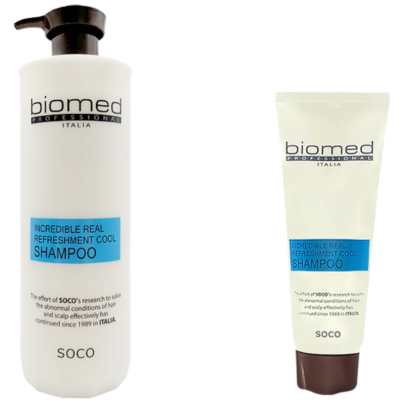 바이오메드 인크레더블 리얼 리후레쉬먼트 쿨샴푸 1000ml+100ml 대용량 미용실 약산성 스칼프 두피쿨링 13,900원