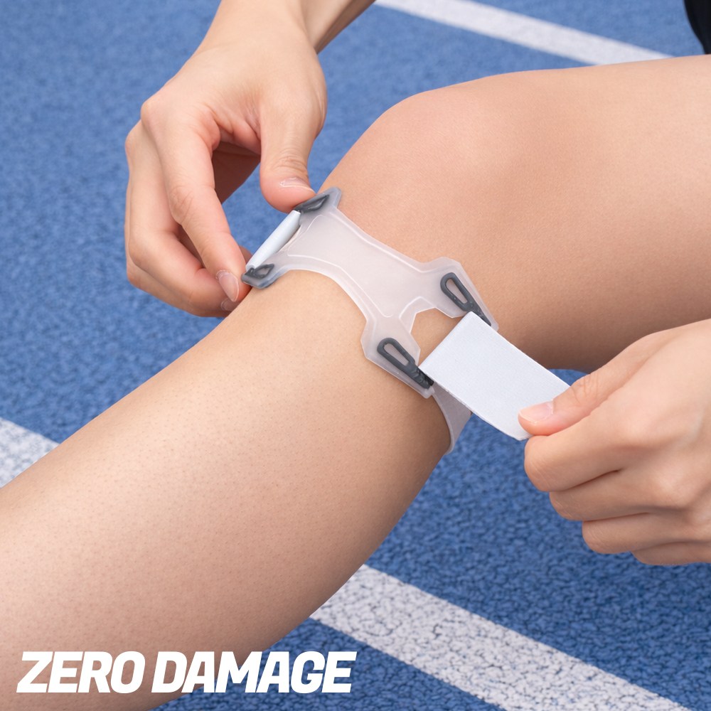 제로데미지 무릎 슬개건 슬개골 보호대 실리콘 무릎밴드 러닝 등산 헬스 서포트 1+1 총 2개, 원컬러, 1세트 12,900원