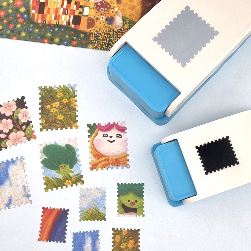 더이안 우표펀치 우표펀칭기 직사각 우표 스탬프 모양펀치 펀치스크랩북, 1개, 우표펀치 1.5인치 11,500원