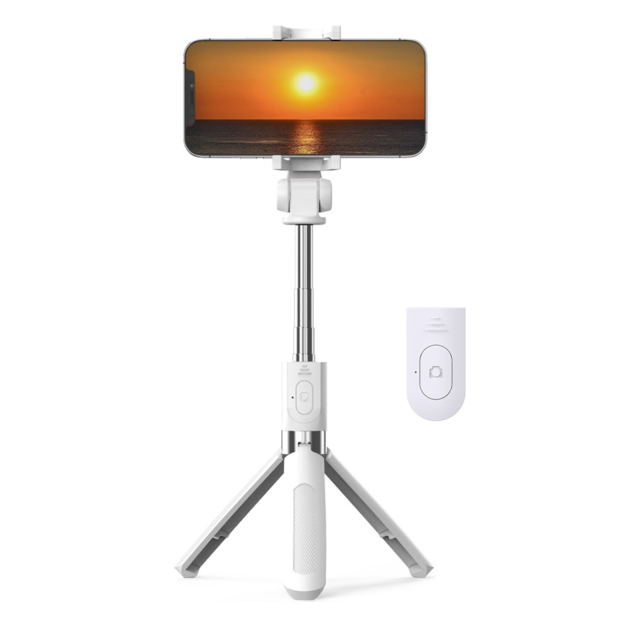 모디스 휴대폰 미니 삼각대 셀카봉 + 무선 블루투스 리모컨 세트, 화이트, 1세트, BND-RMTC-B03 5,900원