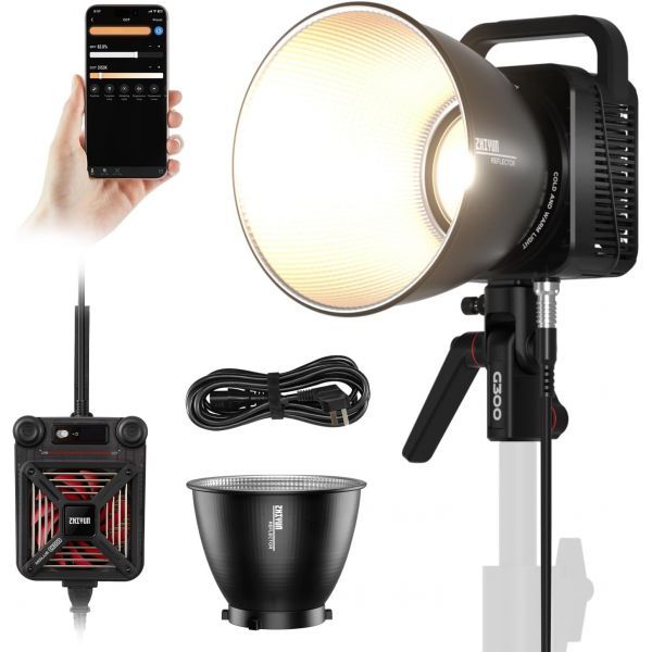 ZHIYUN 지윤 몰러스 G200 공식 200W COB 비디오 라이트 휴대용 연속 조명 27006500K 1m에서 9460lux LED 촬영 보웬스 마운트 앱 제어 초저소음 영 926,900원
