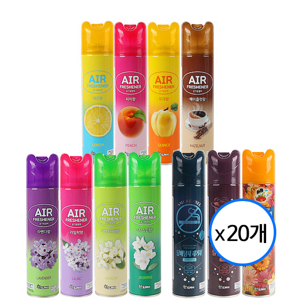 산도깨비 방향제 에어프레쉬너 공기청향제 향택일 300ml x 20개 무료배송 55,900원