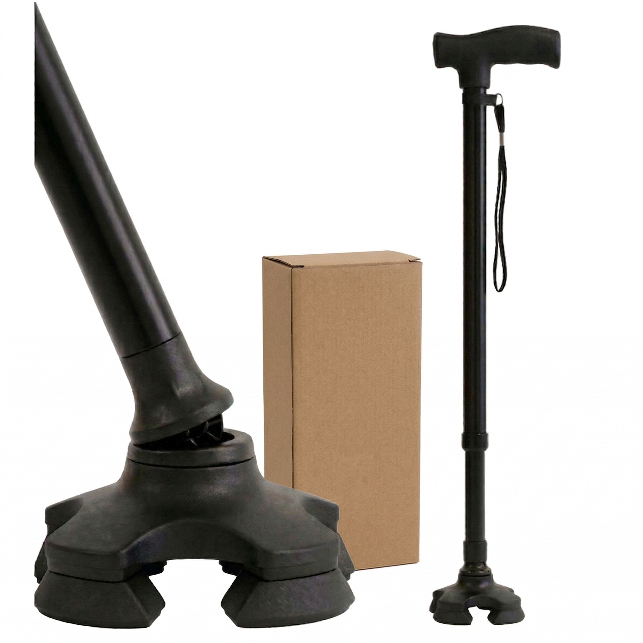 담스 어르신 지팡이 초경량 고강도 미끄럼방지 안전 네발 지팡이, 블랙, 1개 19,800원