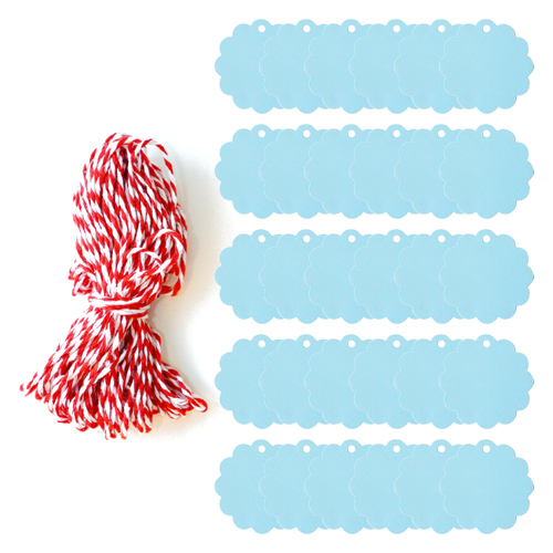 도나앤데코 이비 플라워 원형 태그 98p + 트와인끈 레드 10m 세트 5,420원