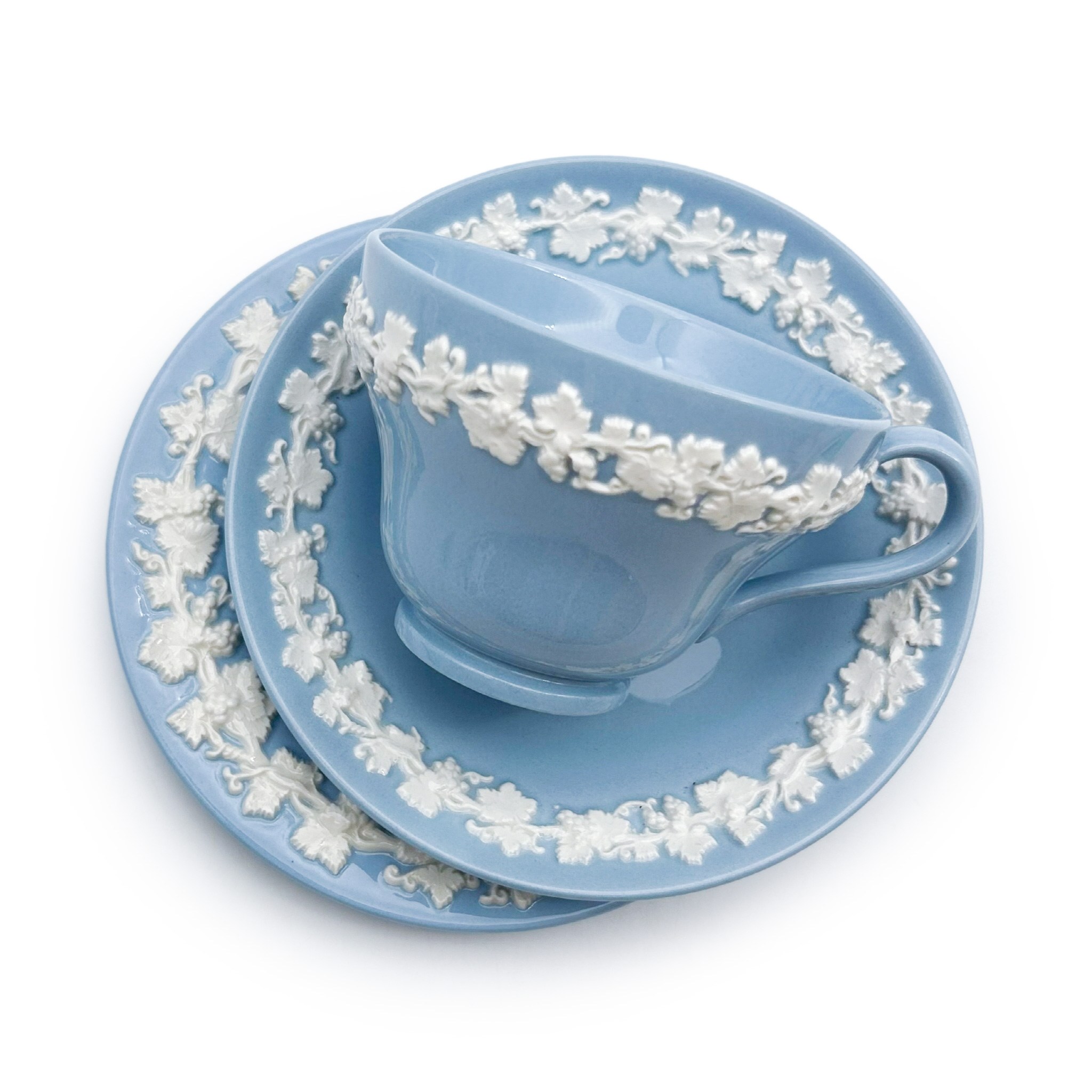 Antique 퀸즈웨어 크림온라벤더 플레인엣지 찻잔 트리오 영국 앤틱 커피잔 홍차잔, 1개 99,000원