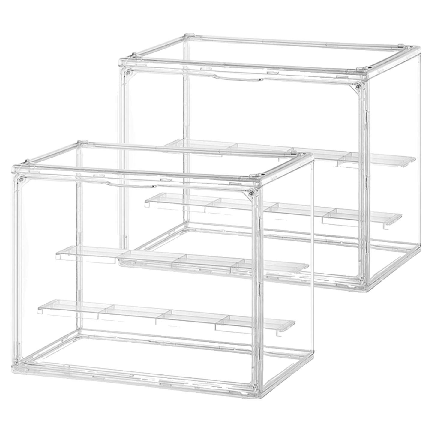 모더너리 다용도 보관 투명 쇼케이스 계단형 피큐어 장식장, 2개 16,100원