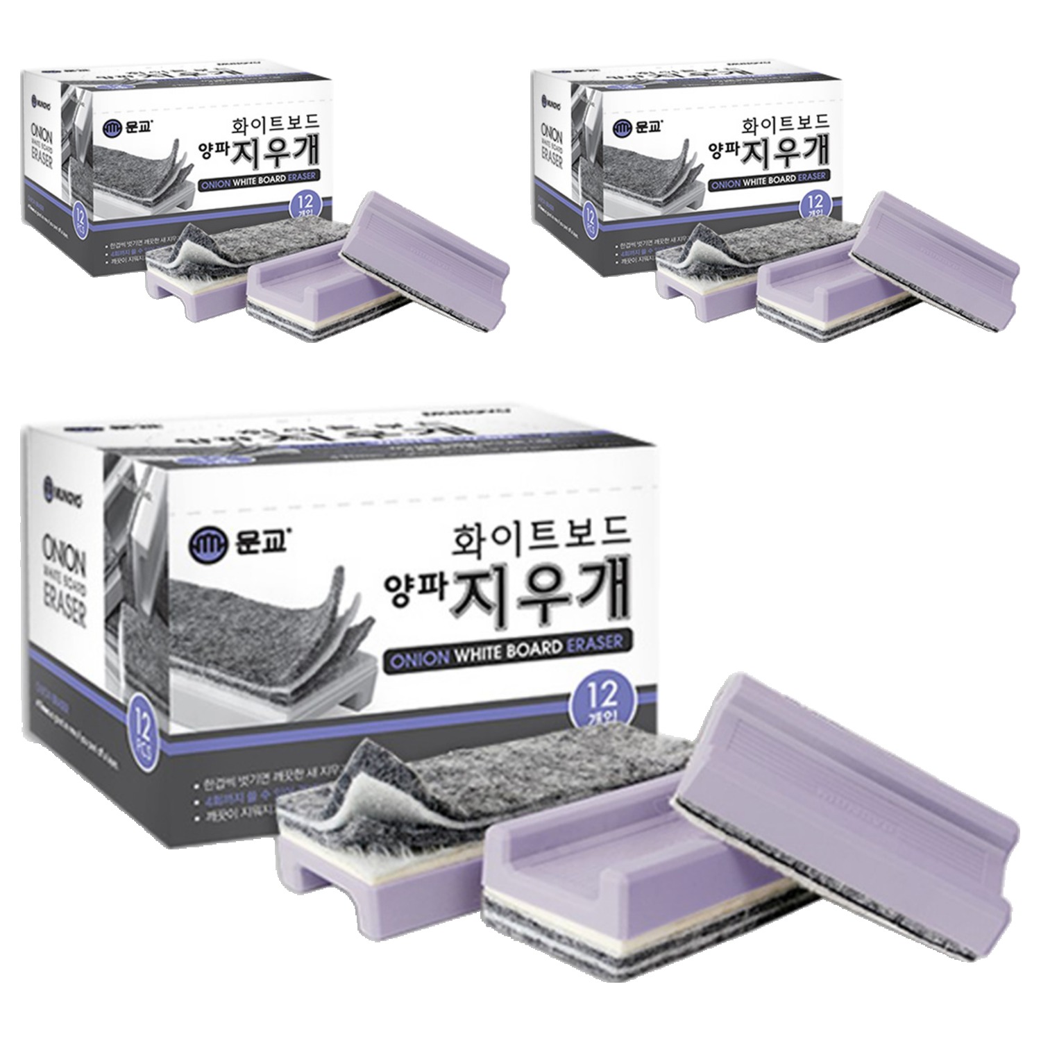문교 화이트보드 양파지우개 12p, 단일색상 24,330원
