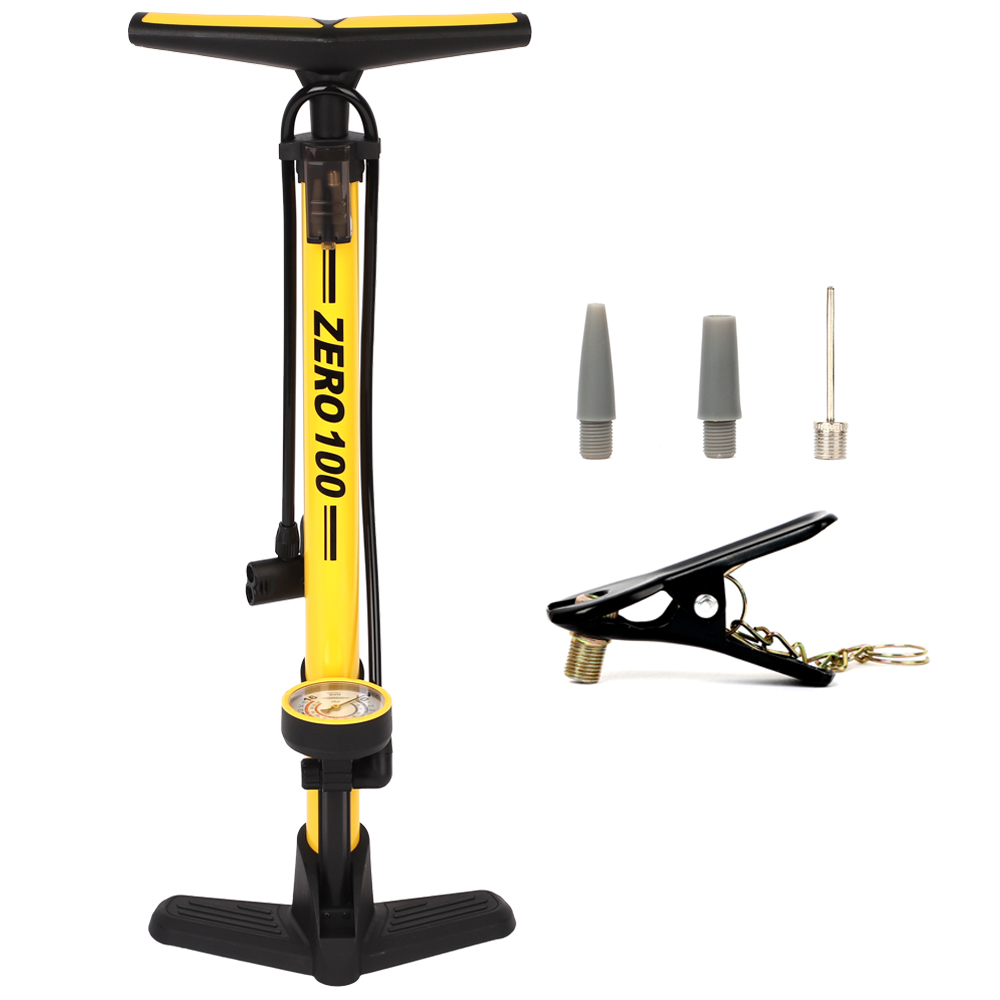 카모아 자전거 에어펌프 다용도 공기주입기, 제로백 스탠딩 에어펌프(옐로우), 1개 21,500원