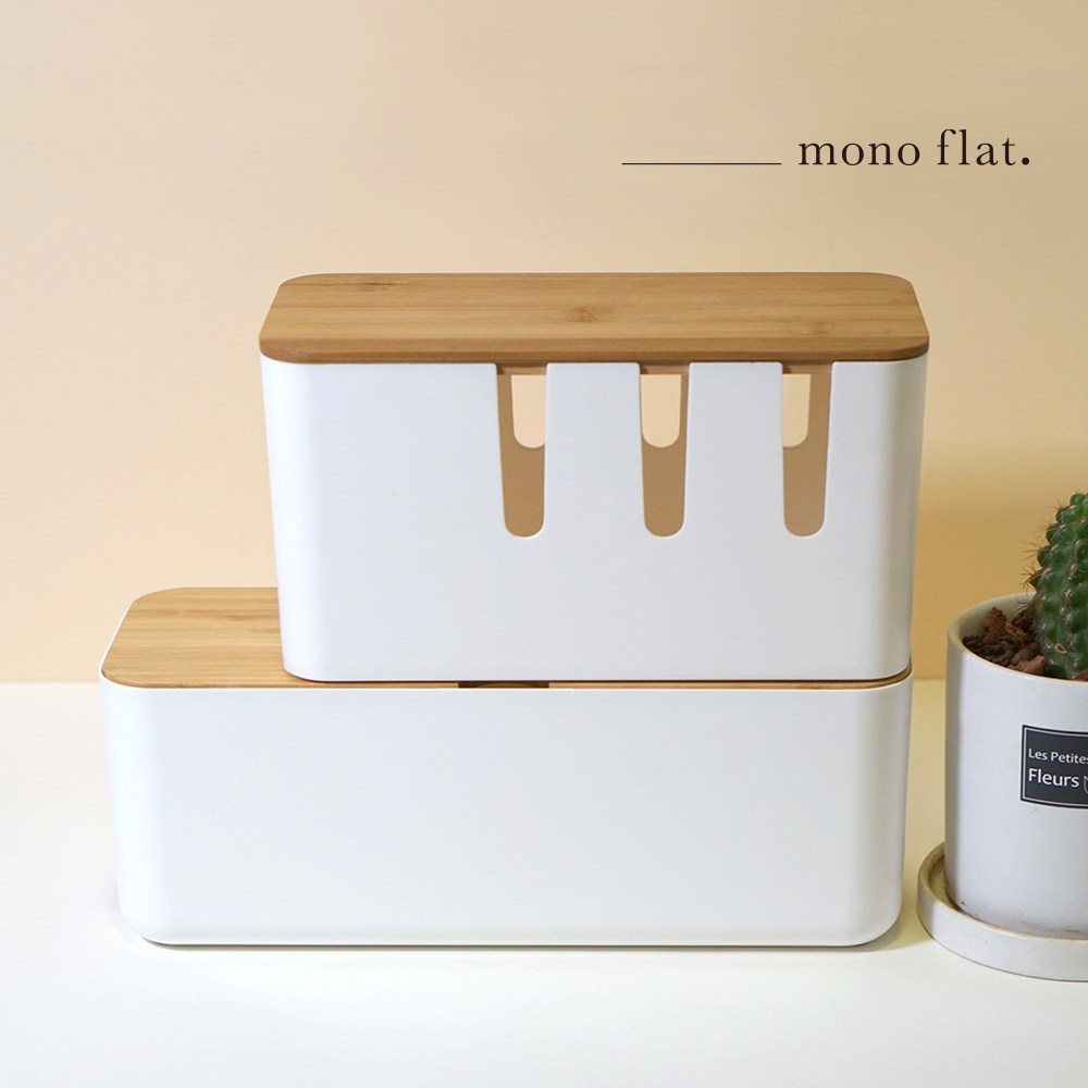 모노플랫 인테리어 우드 멀티탭 정리함 5구 30,000원