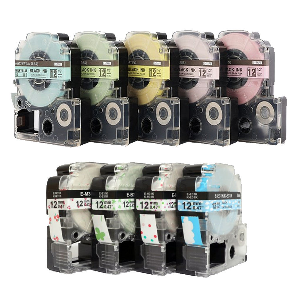 정품아닙니다. 고품질 엡손 호환 라벨 프린터 테잎 TAPE 테이프 카트리지 6mm 9mm 12mm 18mm 24mm 36mm 예쁜 파스텔 꽃모양 라벨 프린터 테이프 11,050원