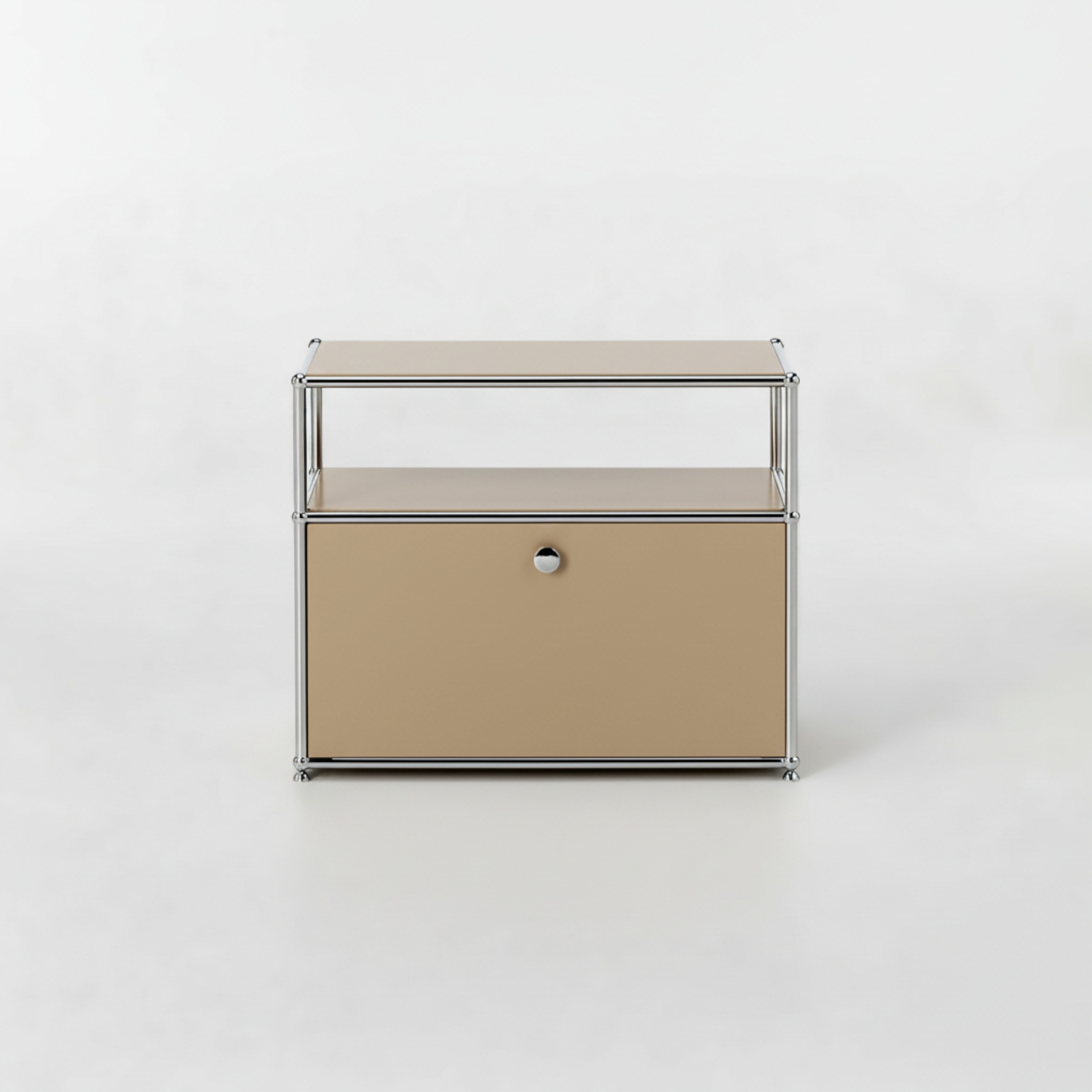 미드퍼 하이 싱글1단 철제 미드센츄리 모듈 수납장 770X400X620, 1단, 베이지 329,000원