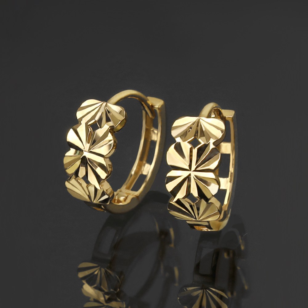 주리에떼 14K/18K 데일리 다이아 컷팅 클로버 여성 원터치 귀걸이 298,800원