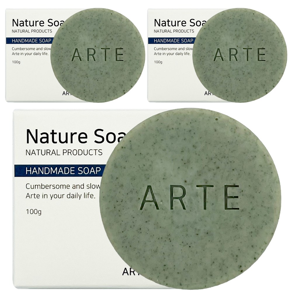아르떼 천연 수제 저자극 쑥비누, 100g, 3개 9,900원